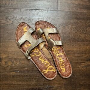 Sam Edelman Gold and Brown Sandals Sz 13